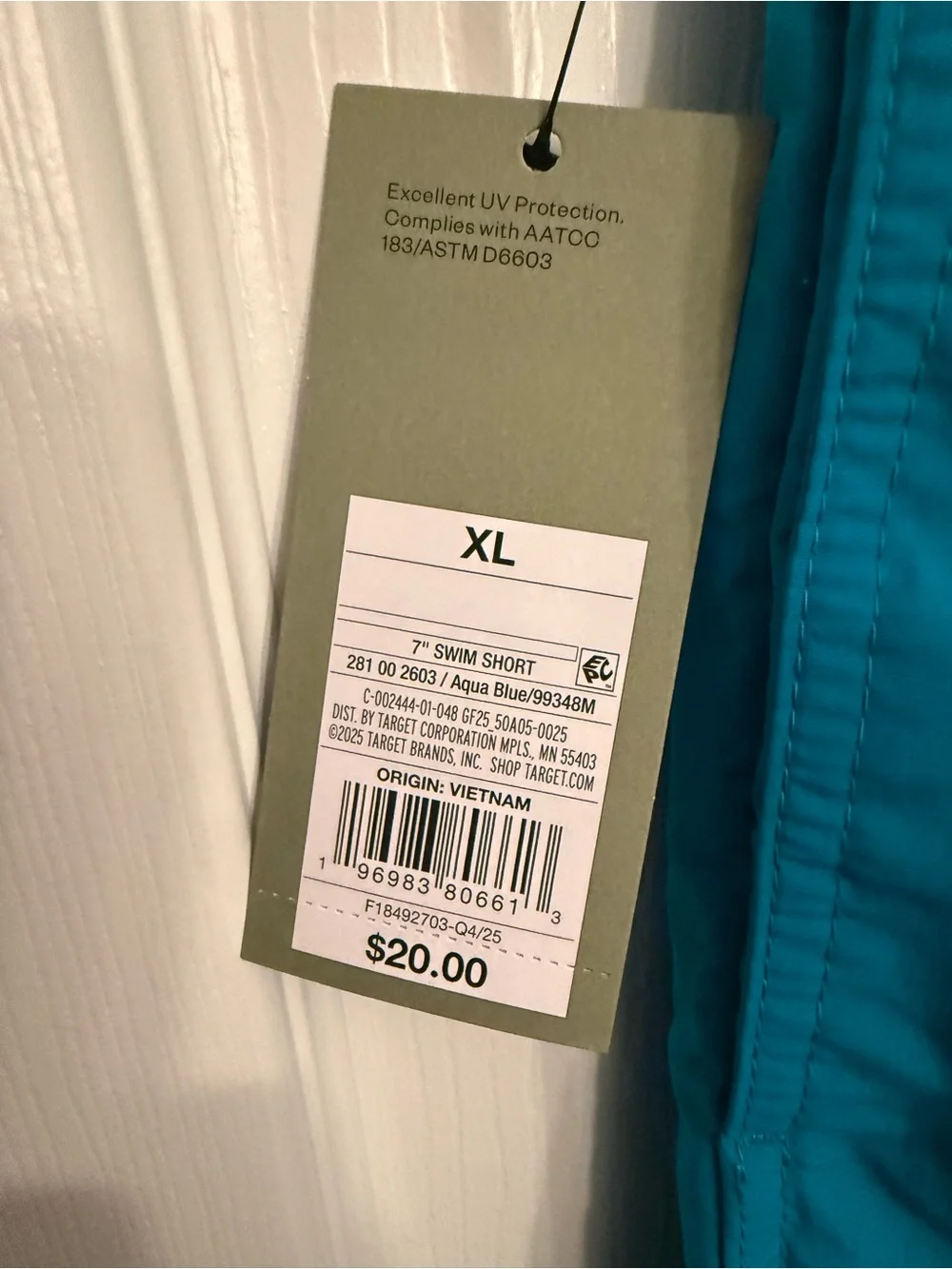 Goodfellow & Co Bright Teal Swim Trunks with Drawstring